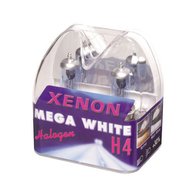 ŽÁROVKA 12 V, H4, 60/55 W, XENON MEGA WHITE, +30 % SVÍTIVOST (2 ks)